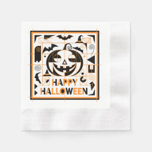 Guardanapo De Papel Halloween Bauhaus Pumpkin