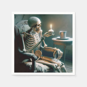 Guardanapo De Papel Halloween Birthday Skeleton