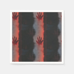 Guardanapo De Papel Halloween Bloody Handprint
