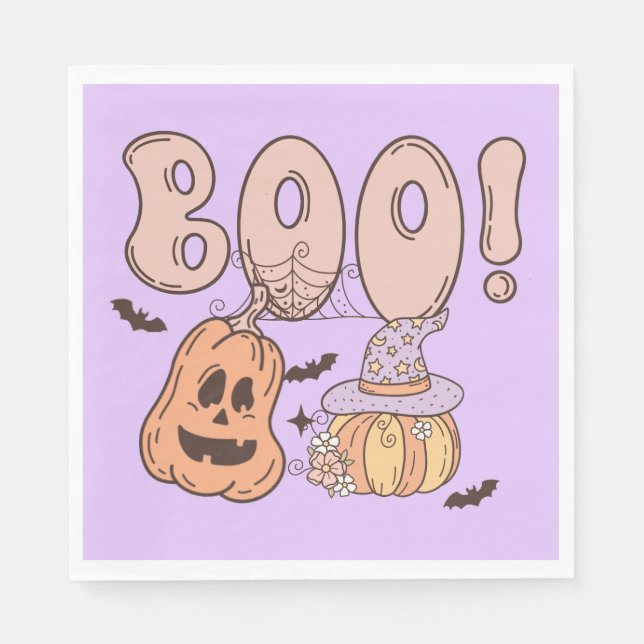 Guardanapo De Papel Halloween Boo (Frente)