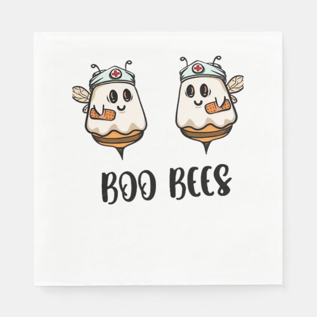 Guardanapo De Papel Halloween Boo Bees Enfermeira Enfermeira Camisa Cl (Frente)