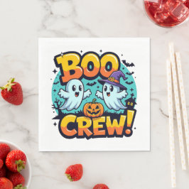 Guardanapo De Papel Halloween Boo Crew