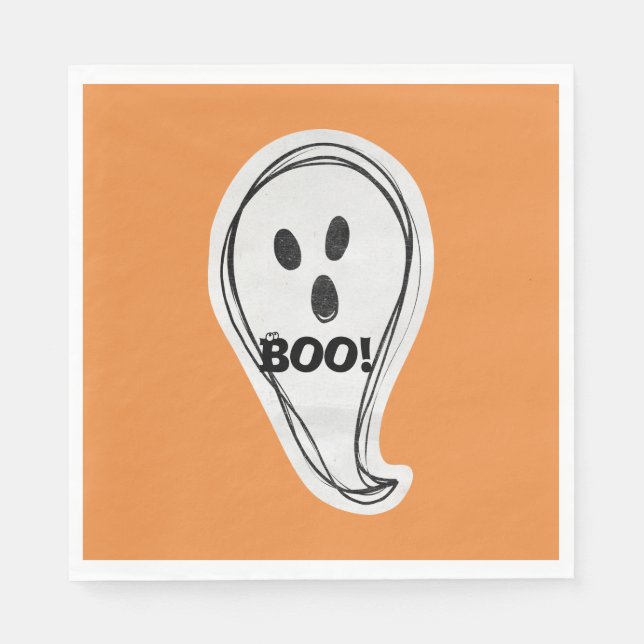 Guardanapo De Papel Halloween Boo Ghost (Frente)