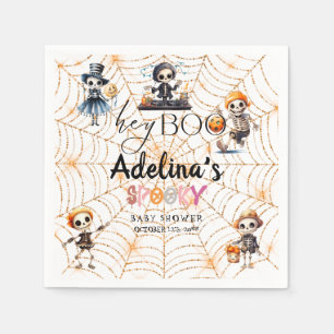 Guardanapo De Papel Halloween Boo Spooky Skeletons Chá de fraldas