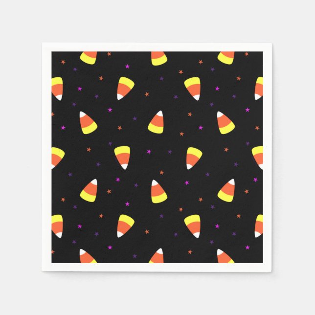 Guardanapo De Papel Halloween Candy Corn Pattern (Frente)