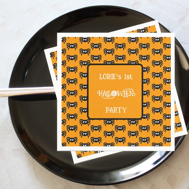 Guardanapo De Papel Halloween Creeplers Spiders Spiders Nome Personali (Criador carregado)
