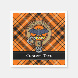 Guardanapo De Papel Halloween Crest sobre Tartan Napkins