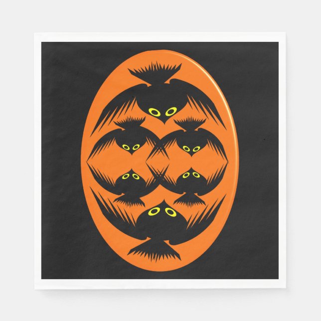 Guardanapo De Papel Halloween Crows Paper Napkins (Frente)