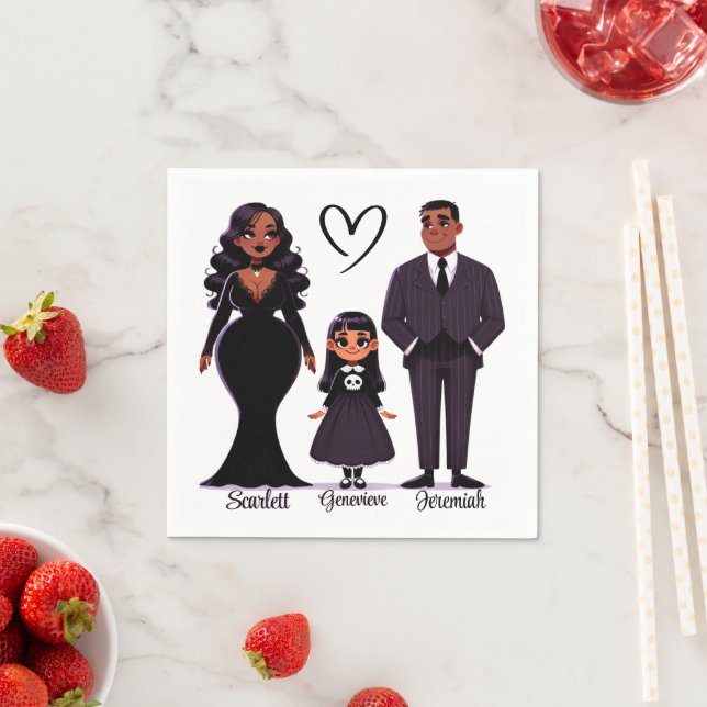 Guardanapo De Papel Halloween da Família Personalizada Bonita e Spooky (Insitu)