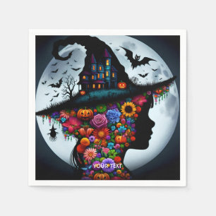 Guardanapo De Papel Halloween de bruxa de bruxa fantástica