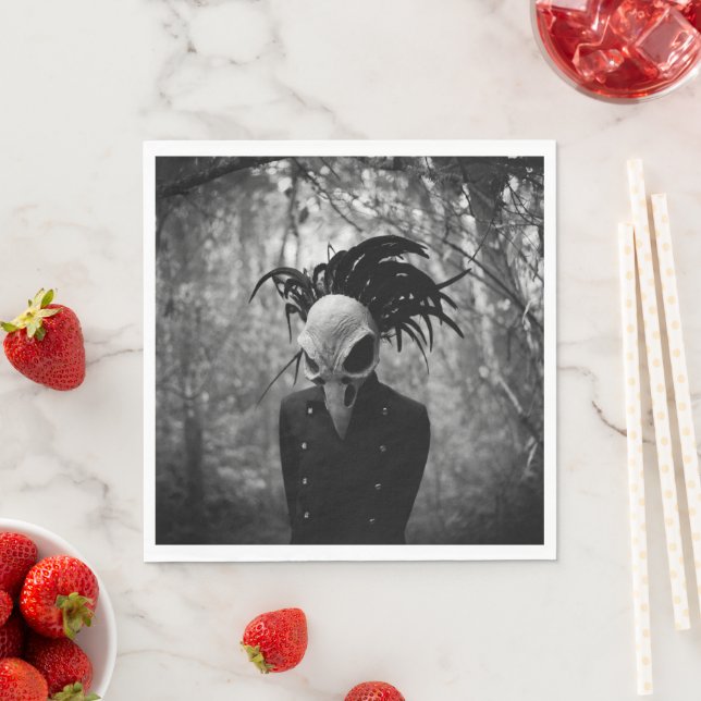 Guardanapo De Papel Halloween de cabeça de pássaro assustador (Insitu)