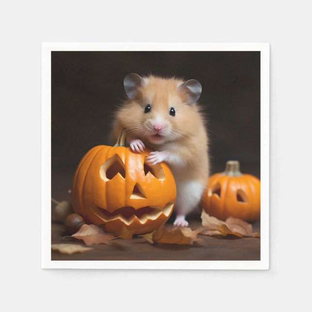 Guardanapo De Papel Halloween de Hamster (Frente)