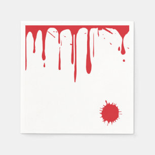 Guardanapo De Papel Halloween Derrubando Gory Splatters Morte