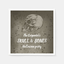 Guardanapo De Papel Halloween do crânio e dos ossos
