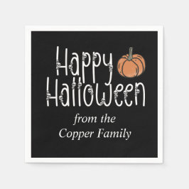 Guardanapo De Papel Halloween do crânio festivo personalizado