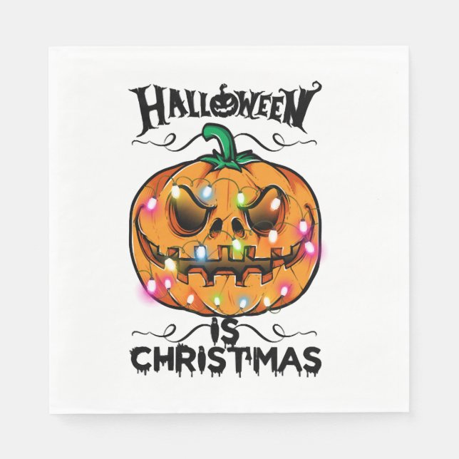 Guardanapo De Papel Halloween É Natal (Frente)