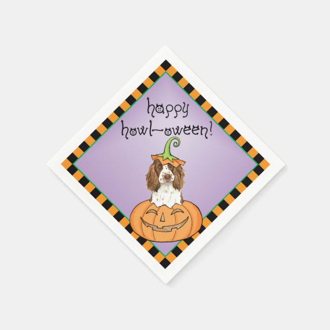Guardanapo De Papel Halloween English Springer Spaniel (Canto)