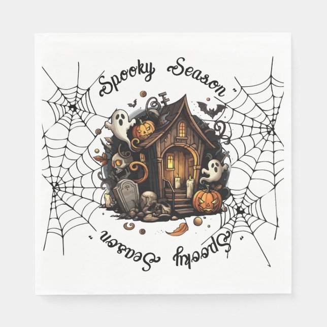 Guardanapo De Papel Halloween 👻 época assustadora 💀 Napkins 🍽️ (Frente)