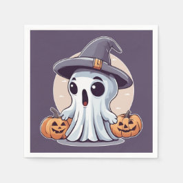 Guardanapo De Papel Halloween: Geist mit Kürbissen -