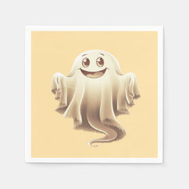 Guardanapo De Papel Halloween Ghost Smiling Paper Napkin