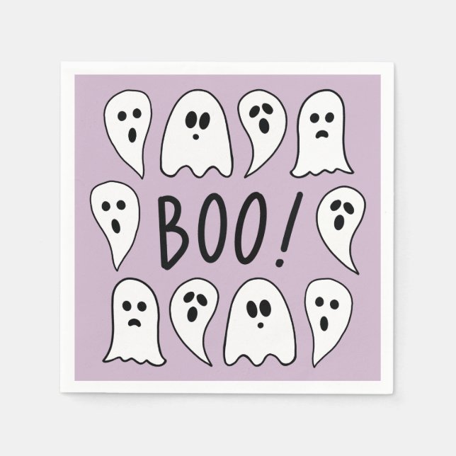 Guardanapo De Papel Halloween Ghosts Boo (Frente)