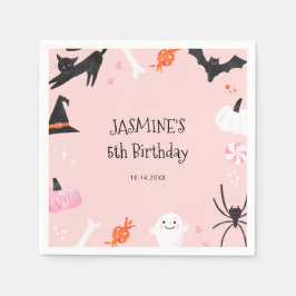 Guardanapo De Papel Halloween Girls Birthday Napkins