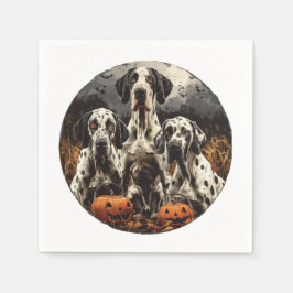 Guardanapo De Papel Halloween - Grande Dane Dogs Jack O Lantern