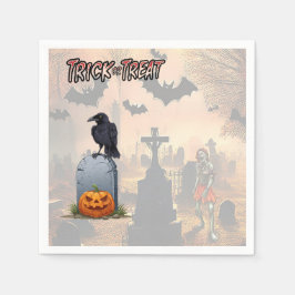 Guardanapo De Papel Halloween Graveyard