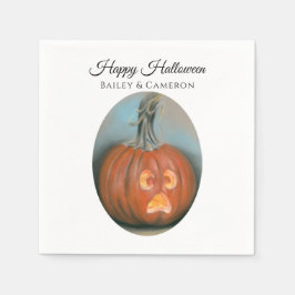 Guardanapo De Papel Halloween Gritando Jack O Lanterna Pumpkin Pastel