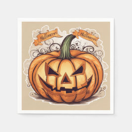 Guardanapo De Papel Halloween: Großer Kürbis -