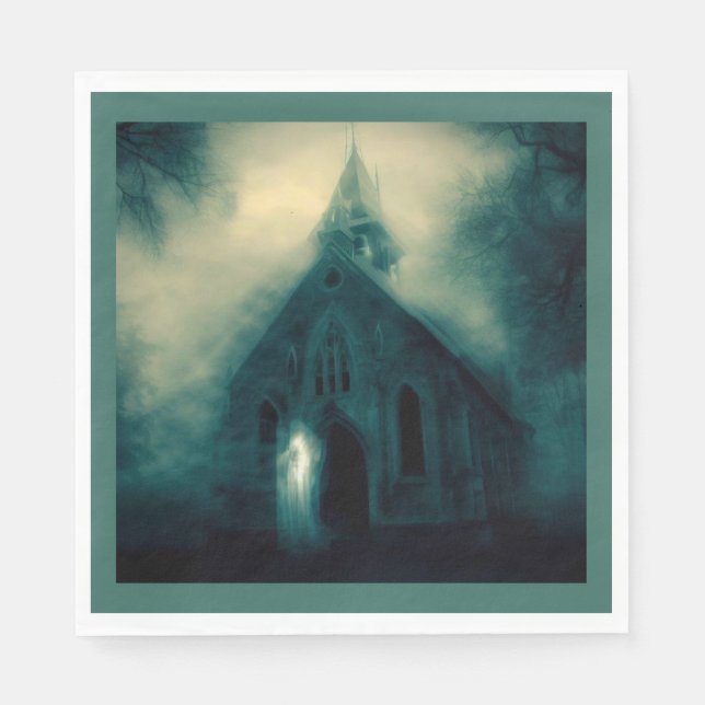 Guardanapo De Papel Halloween - Igreja Assombrada 4 (Frente)