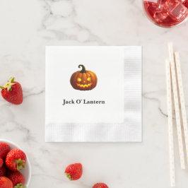 Guardanapo De Papel Halloween Jack O' Lanterna Papel Napkin
