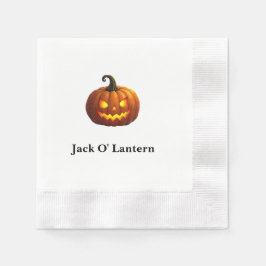 Guardanapo De Papel Halloween Jack O' Lanterna Papel Napkin