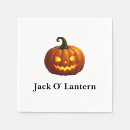 Guardanapo De Papel Halloween Jack O' Lanterna Papel Napkin