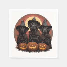 Guardanapo De Papel Halloween Labrador Retriever Cachorros Bruxos