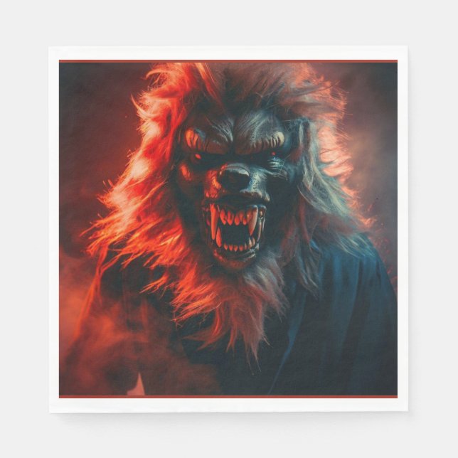 Guardanapo De Papel Halloween - Lobisomem 4 (Frente)