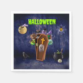 Guardanapo De Papel Halloween - Monstros