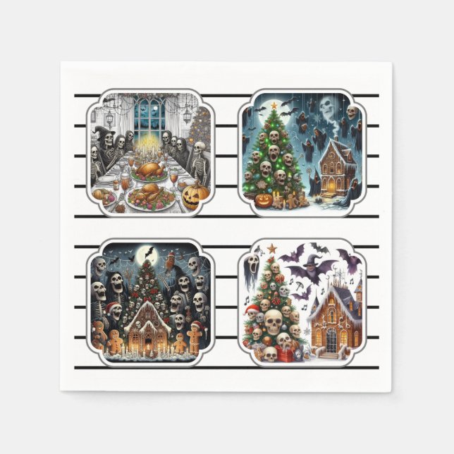 Guardanapo De Papel Halloween Napkins assombrado (Frente)