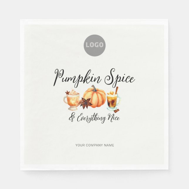 Guardanapo De Papel Halloween Office Party Business Pumpkin Spice Nice (Frente)