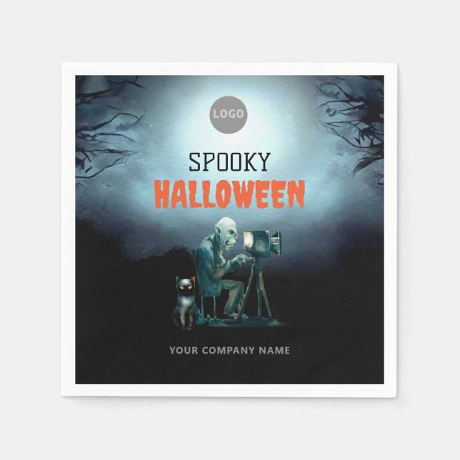 Guardanapo De Papel Halloween Office Party Business Scary Movie Ghoul (Frente)