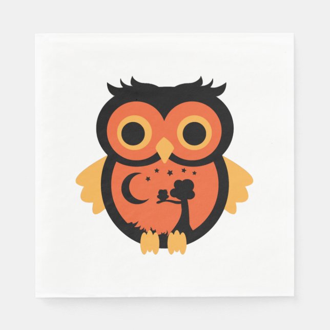 Guardanapo De Papel Halloween Owl (Frente)