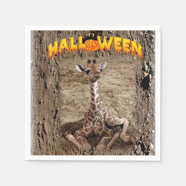 Guardanapo De Papel Halloween Paper Napkins Giraffe (Frente)