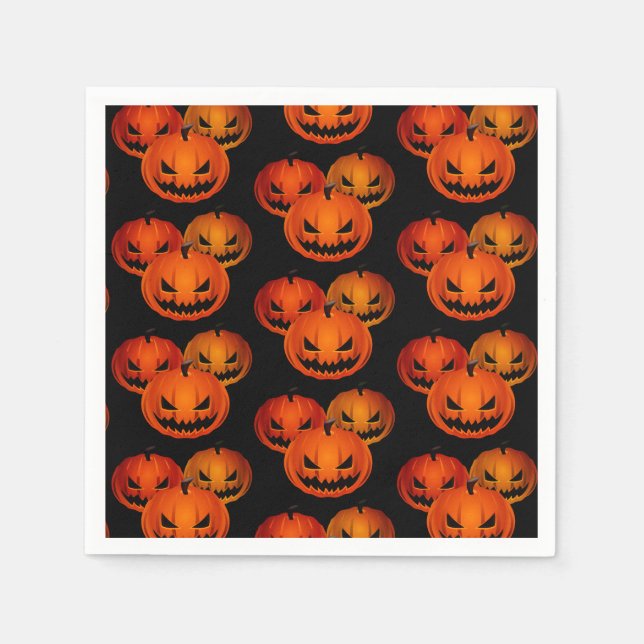 Guardanapo De Papel Halloween Paper Napkins-Scary Pumpkins (Frente)