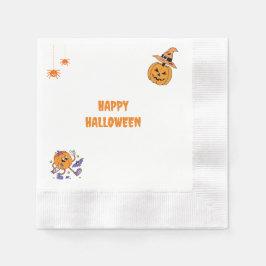 Guardanapo De Papel Halloween Party Hat e Pumpkin