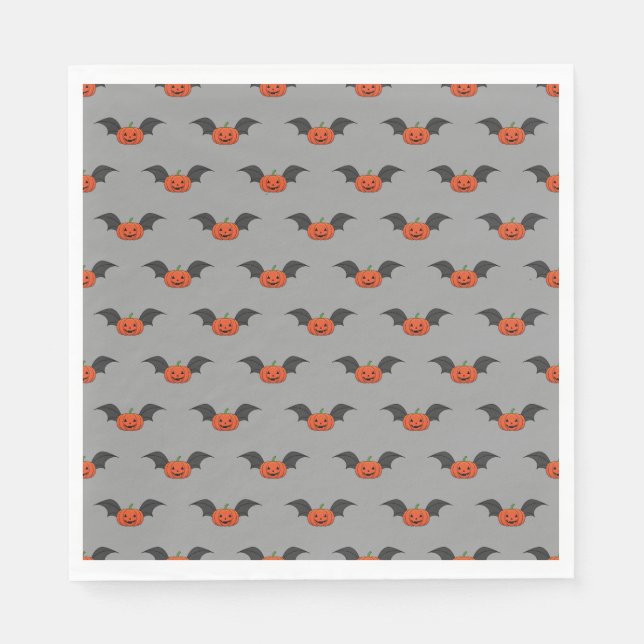 Guardanapo De Papel Halloween Pumpkin Bat (Frente)