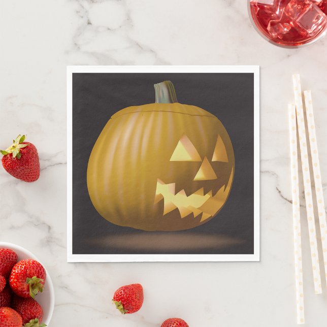 Guardanapo De Papel Halloween Pumpkin Lanterna Papel Napkins (Criador carregado)