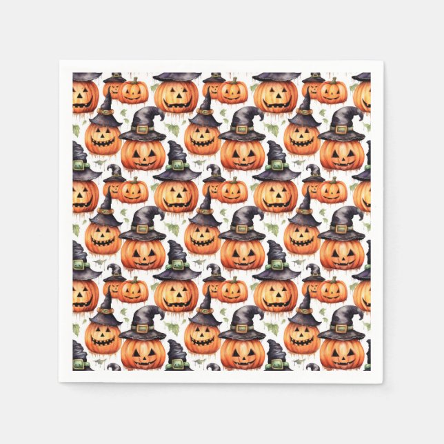 Guardanapo De Papel Halloween Pumpkins (Frente)
