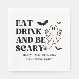 Guardanapo De Papel Halloween Retro Spooktacular do Quadro de Verifica