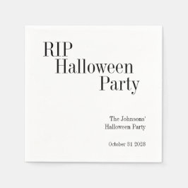 Guardanapo De Papel Halloween RIP Black and White Party