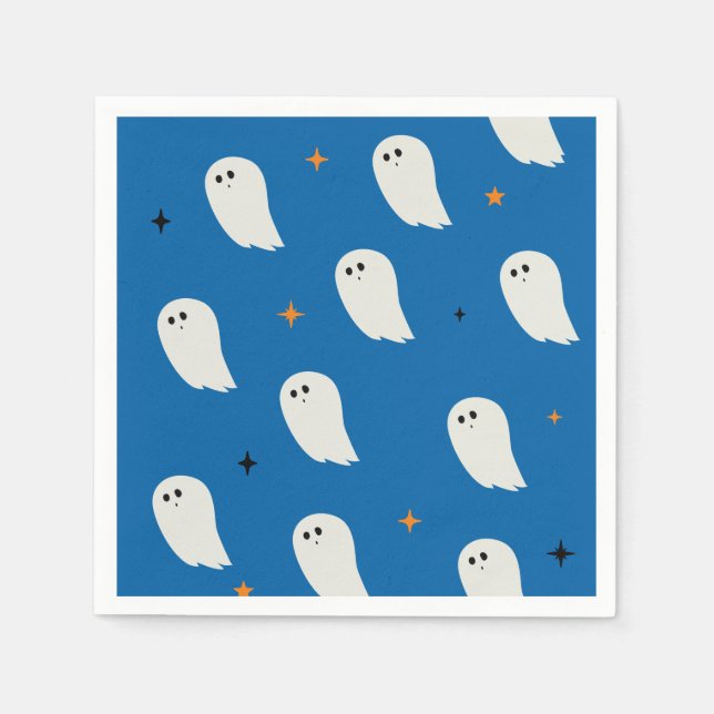 Guardanapo De Papel Halloween Rosa, Papel Fantasma (Frente)